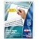 Avery 3Tab Dividers for 3 Ring Binder Easy Print Apply Clear Label Strip Index Maker Customizable White Tabs 5 Sets 11435