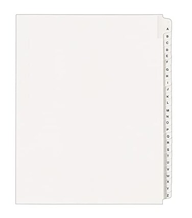 Avery AZ Legal Exhibit Dividers for 3 Ring Binders 25Tab Set Allstate Style 1 Binder Divider Set 01700