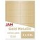 JAM PAPER Shipping Address Labels Standard Mailing 2 x 4 Gold Metallic 120Pack