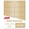 JAM PAPER Shipping Address Labels Standard Mailing 2 x 4 Gold Metallic 120Pack