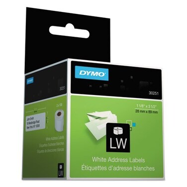 DYMO LabelWriter Address Labels 1 18 x 3 12 White 130 LabelsRoll 2 RollsPack Pack of 8