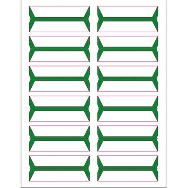 Tabbies Wraparound Name Label Green