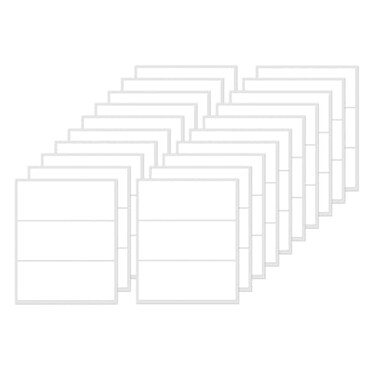 FINDAT Rectangle Label Stickers 42 Inch Vinyl Removable White Sticker Waterproof Writable File Folder Moving Labels for Boxes Home Office Labeling 60 PCS