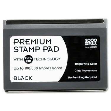 Cosco 2000 Plus Gel Stamp Pad 234 x 414 Black 030253