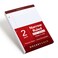 TOPS Docket Gold Writing Pads 812 x 1134 Narrow Rule 3Hole Punched White Paper 100 Sheets 2 Pack 99706