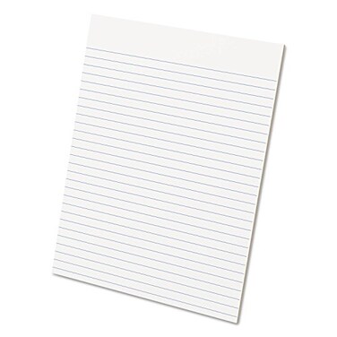 Ampad Evidence Glue Top 812 x 11 Pads Wide Rule White 50 Sheets Per Pad 12 Pack 21112