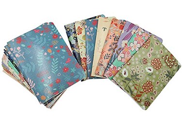 BAODELI 24pcs Mini NotebookFloral Patterns Portable Pocket Journal Steno Memo Notebook MiniDaily NotePad8 PatternsRuled Pages