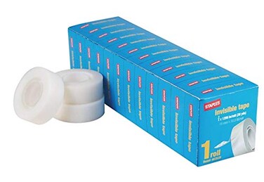 Staples Invisible Tape 12 Pack Each 36 Yards 24 Pack