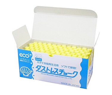æ¥æœ¬ç†åŒ–å­¦ Dustless Chalk 72pcs Yellow