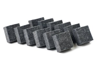 Charles Leonard MultiPurpose Felt Erasers Class Pack 2 x 2 Inches Each Charcoal 12Pack 74520