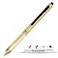 Monteverde USA Quadro 4in1 Multifunction Pen Brass Finish Three Ballpoint Refills 05mm Pencil Solid Brass Barrel with Knurled Grip Refillable Durable