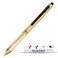 Monteverde USA Quadro 4in1 Multifunction Pen Brass Finish Three Ballpoint Refills 05mm Pencil Solid Brass Barrel with Knurled Grip Refillable Durable