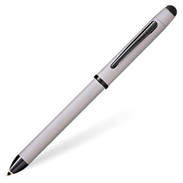 Cross Tech3 Refillable MultiFunction Ballpoint Pen with Stylus Medium Ballpen And Pencil Includes Premium Gift Box Brushed Chrome