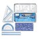 STAEDTLER 10Piece Math Set with Metal Compass 6 Ruler Triangle Squares 45 3060 Set Squares Alphabet Stencil Measuring Tools