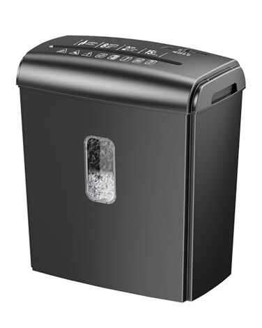 Locksworth 8Sheet MicroCut Paper Shredder P4 High Security 4 Gallon Bin 2Minute Continuous Run Home Small Office Use