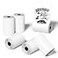 Greateam 57x30mm Thermal Sticker Paper Rolls Mini Printer Stickers for Study Notes Pictures and DIY 6 Rolls Mini Inkless Thermal Printer Sticker Paper Black on White