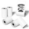 Greateam 57x30mm Thermal Sticker Paper Rolls Mini Printer Stickers for Study Notes Pictures and DIY 6 Rolls Mini Inkless Thermal Printer Sticker Paper Black on White