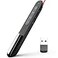 Norwii N76 Rechargeable Presentation clicker with Pointer Long Range Presentation Remote Wireless Presenter for PowerPoint Presentations Slide Control Black with Red Light