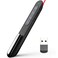 Norwii N76 Rechargeable Presentation clicker with Pointer Long Range Presentation Remote Wireless Presenter for PowerPoint Presentations Slide Control Black with Red Light