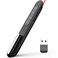 Norwii N76 Rechargeable Presentation clicker with Pointer Long Range Presentation Remote Wireless Presenter for PowerPoint Presentations Slide Control Black with Red Light