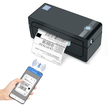 JADENS Bluetooth Thermal Shipping Label Printer Wireless 4x6 Shipping Label Printer Compatible with Android iPhone Windows Mac Widely Used for Amazon Shopify Etsy USPSBlue