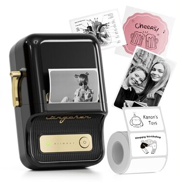 NIIMBOT B21 Label Maker 2 Inch Portable Thermal Label Printer Label Maker Machine with Tape Compatible with Android iOS PCLabeling for Home Storage Office and Small BusinessBlack