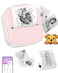 Ponek Mini Sticker Printer T02 Mini Printer Sticker Maker Sticker Maker Machine with 1 Roll Paper Bluetooth Thermal Inkness Note Machine Gift for Mothers Day Childrens Day Study Notes DIY Journal