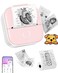 Ponek Mini Sticker Printer T02 Mini Printer Sticker Maker Sticker Maker Machine with 1 Roll Paper Bluetooth Thermal Inkness Note Machine Gift for Mothers Day Childrens Day Study Notes DIY Journal