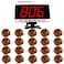SINGCALL Wireless Restaurant Table Call System Waiter Caller for Customer Getting Attendant by Pressing a Table Button Pack 1 Display and 20 Bells
