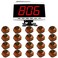 SINGCALL Wireless Restaurant Table Call System Waiter Caller for Customer Getting Attendant by Pressing a Table Button Pack 1 Display and 20 Bells