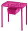 LockerMate AdjustAShelf Locker Shelf Organizer Extends to Fit Your Locker Includes Storage Drawer Pink