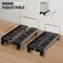 Hovadova Adjustable Mobile CPU Stand Ventilated Computer Tower Stand with 4 Caster Wheels Fits Most PC Tower Under Desk CPU Holder PC Floor Cart Computer Riser for Gamers and Students Large Black