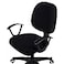 Smiry Stretch Jacquard Office Computer Chair Covers Removable Washable Universal Desk Rotating Chair Slipcovers Protector Seat Backrest Cover Black