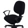 Smiry Stretch Jacquard Office Computer Chair Covers Removable Washable Universal Desk Rotating Chair Slipcovers Protector Seat Backrest Cover Black