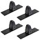 MOUNTAINARK 4 Pack Black Office Desk Partition Clamp T Shaped Sneeze Guard Bracket Support Aluminum
