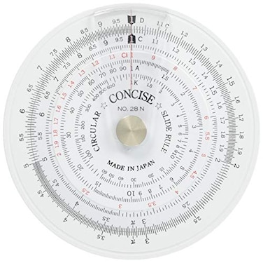 Concise 100973 Ruler Circular Calculator 28N