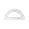 Pacific Arcs 8 Inch Plastic Protractor Clear Ruler