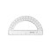 Pacific Arcs 8 Inch Plastic Protractor Clear Ruler