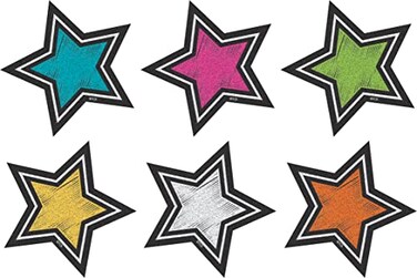 Teacher Created Resources Chalkboard Brights Stars Mini Accents