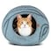 MEOWFIA Premium Felt CAT CAVE Bed Medium Aquamarine