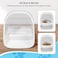 YOIHABV Replacement Mat Bowl Set for Automatic Microchip Pet Feeder Connect 1 Split 1 Flat Bowl and 1 Mat Keep Food Fresh Protect Cat Feeder Easy to CleanGrey