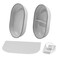 YOIHABV Replacement Mat Bowl Set for Automatic Microchip Pet Feeder Connect 1 Split 1 Flat Bowl and 1 Mat Keep Food Fresh Protect Cat Feeder Easy to CleanGrey