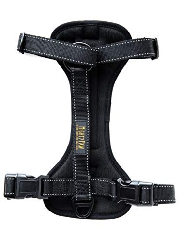 Mighty Paw Dog Car Harness Vehicle Safety Gear 2 Leash Attachment Adjustable Straps Reflective Stitching Soft Padding Standard Harness Functionality No Pull Front Leash Attachment L