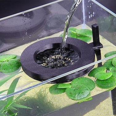 lopeztek Water Flow Controller for Betta Fish Tank Water Change Pouring Diffuser for Aquarium Efficiency Water Filling Accessories Black