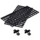 WEAVERBIRD 2 Pcs Aquarium Divider Tray Plastic Grid Divider Tray Egg Crate for Aquarium Fish Tank Bottom Isolation Black