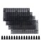 ALEGI Plastic Grid Divider Tray Egg Crate Louvre Aquarium Fish Tank Bottom Isolation with Bracket 4pcs Black