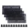 ALEGI Plastic Grid Divider Tray Egg Crate Louvre Aquarium Fish Tank Bottom Isolation with Bracket 4pcs Black
