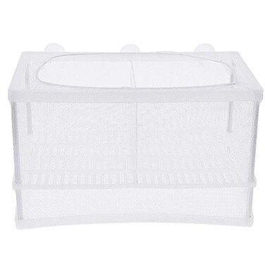 NGe Aquarium Fish Breeder Box Rectangle Isolation Box with Adjustable Position Isolation Panel Hatching Box Juvenile Fish Spawning Incubator Water Isolation Net Hatchery