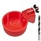 LANARP Chicken Automatic Waterer Kit for Poultry Float Style Gravity Water Feeder Drinking Cup Bowl 5 Gallon with Mounting Hole Opener 12 Pack