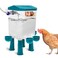 Lilyang Automatic Chicken Waterer FloatControl Auto Waterer HangingStanding Design Connect to 34 Faucet Hose Effortless Hydration Solution for Backyard Coop Small Farm Blue